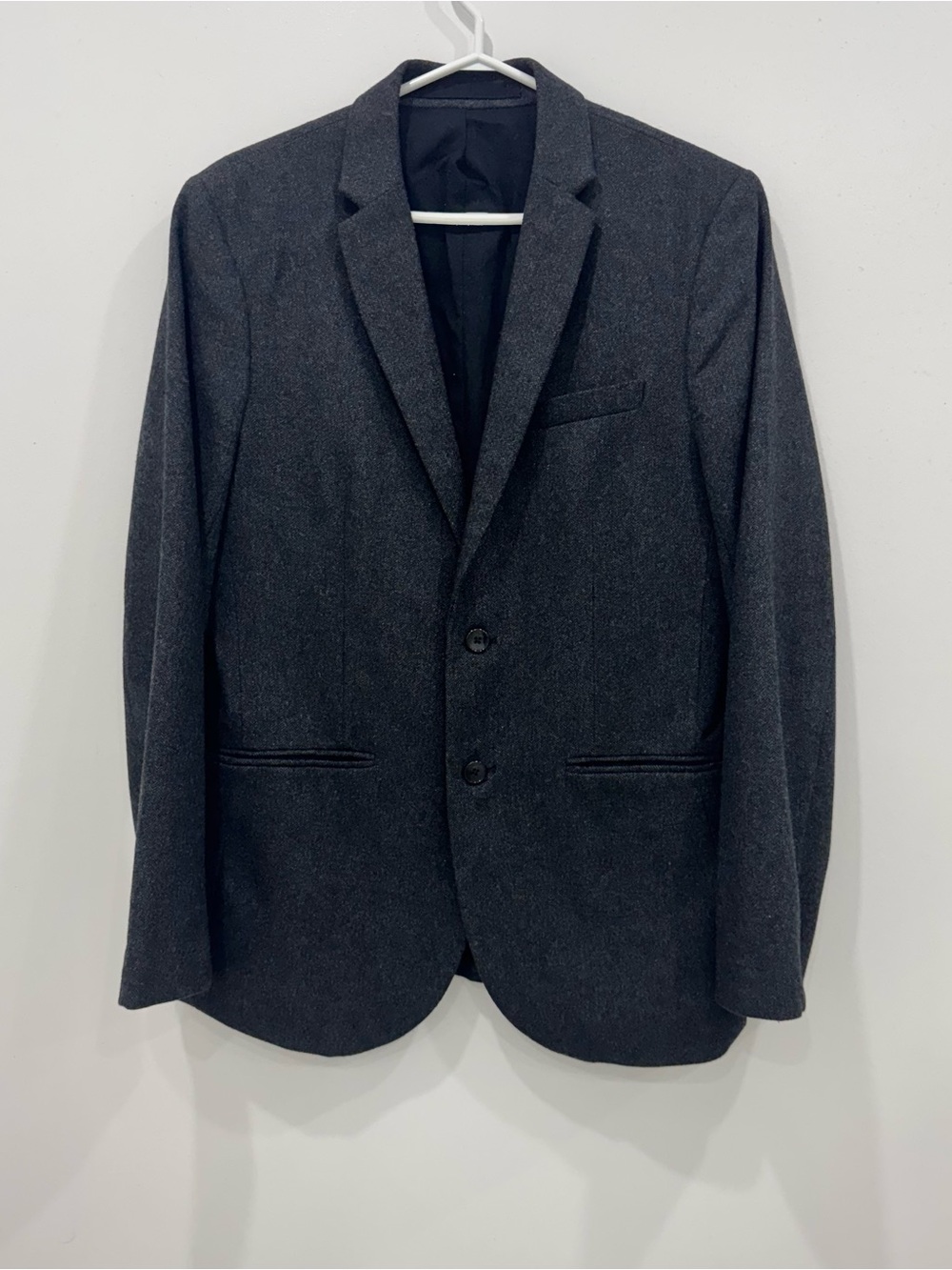 Gap Thomas Blazer Mens M Gray Wool Herringbone‎ Fully Lined 2 Button Jacket